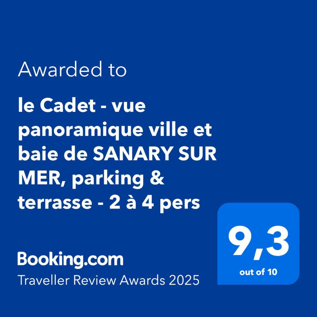 Le Cadet - Vue Panoramique Ville Et Baie De Sanary Sur Mer, Parking & Terrasse - 2 A 4 Pers ภายนอก รูปภาพ